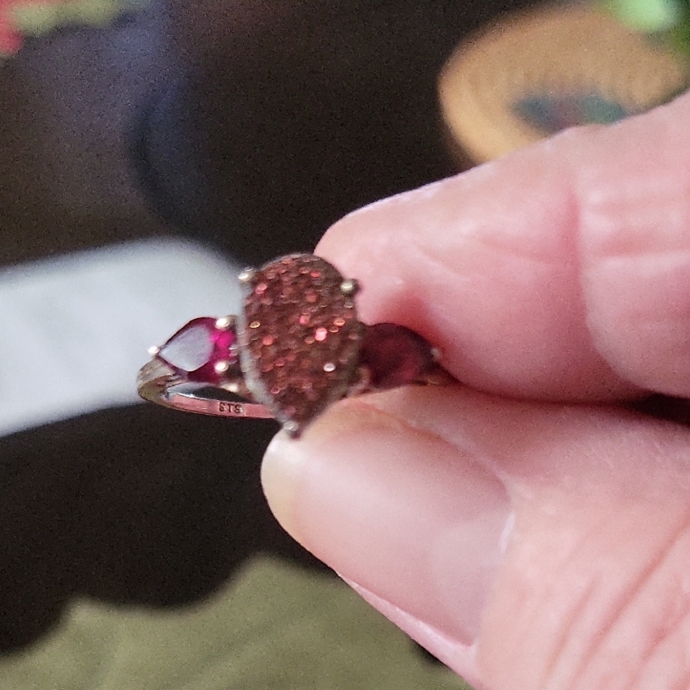 Beautiful Druzy Quartz Gemstone Ring Size 8